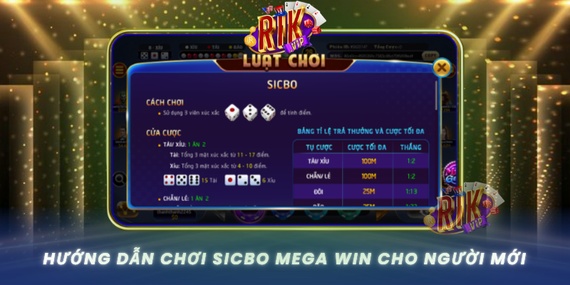 Huong Dan Choi Sicbo Mega Win Cho Nguoi Moi