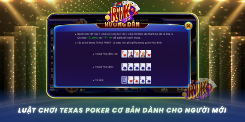 Luat Choi Texas Poker Co Ban Danh Cho Nguoi Moi
