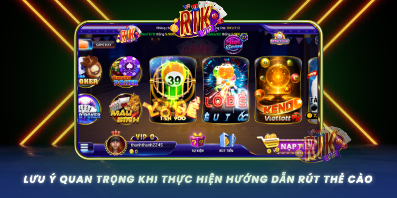 Luu Y Quan Trong Khi Thuc Hien Huong Dan Rut The Cao