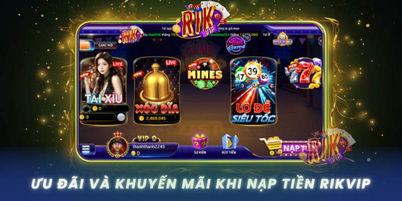 Uu Dai Va Khuyen Mai Khi Nap Tien Rikvip